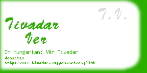 tivadar ver business card
