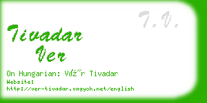 tivadar ver business card